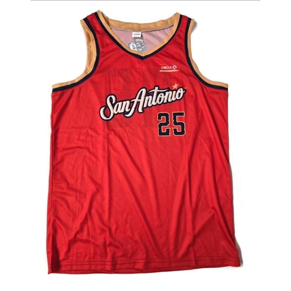 San Antonio Missions Basketball Jersey Mens‎ Medium Red 2025